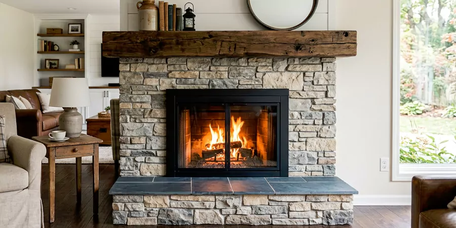 Modern and Farmhouse Fireplace Makeover Perth Amboy