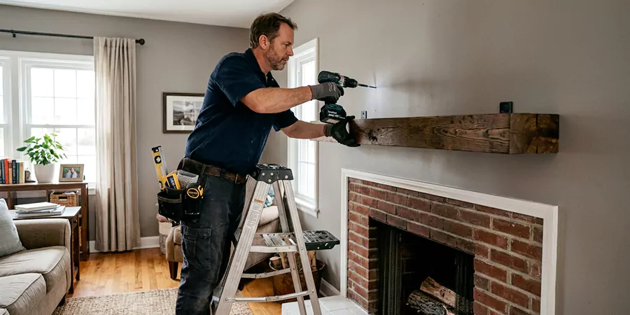 Floating Shelf Mantel Installation Perth Amboy