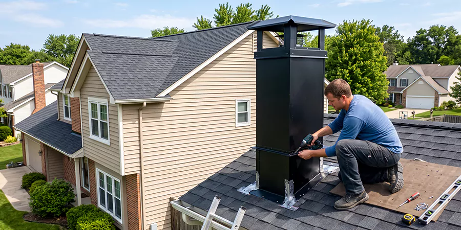 Prefab Chimney Chase Installation Perth Amboy